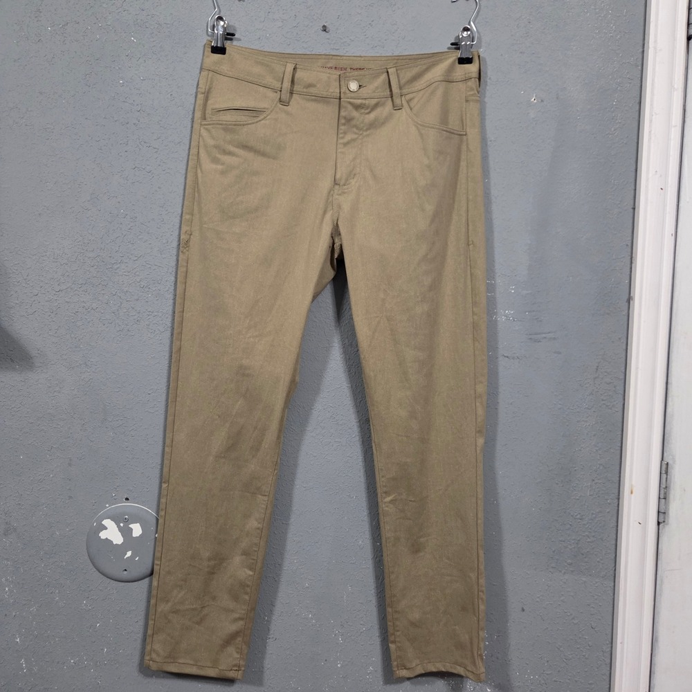 Rhone Commuter Pants Mens 33 Khaki Stretch Performance Slim Fit Work Casual